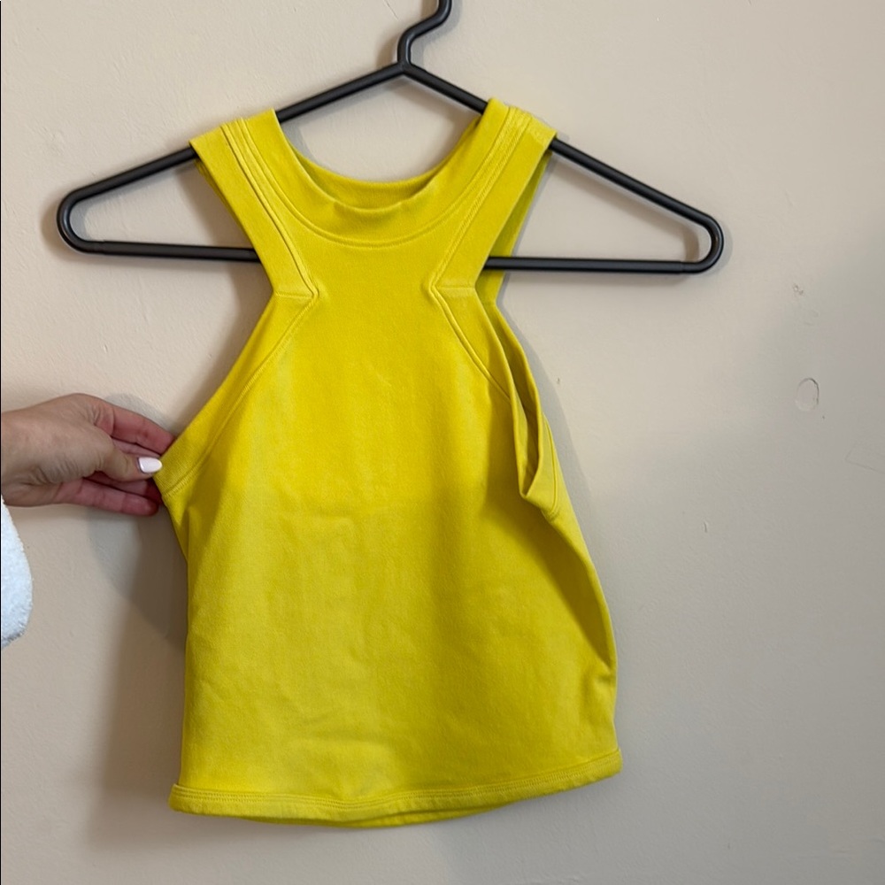 Vibrant Yellow High Neck Tank Top
